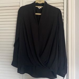Faux wrap blouse
